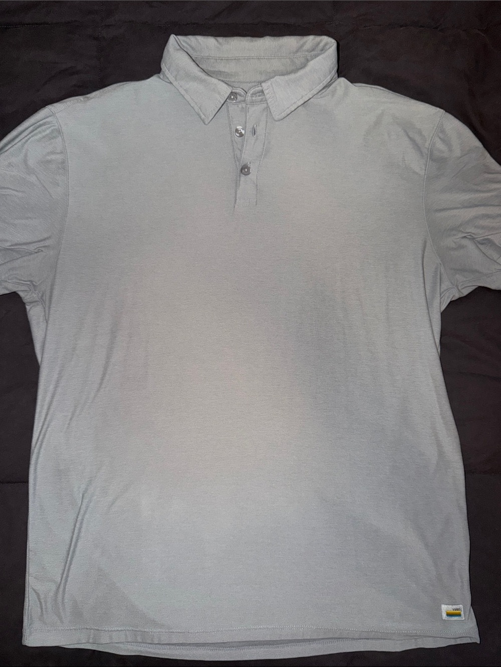 Vuori Men's Light Gray Polo Shirt Size M
